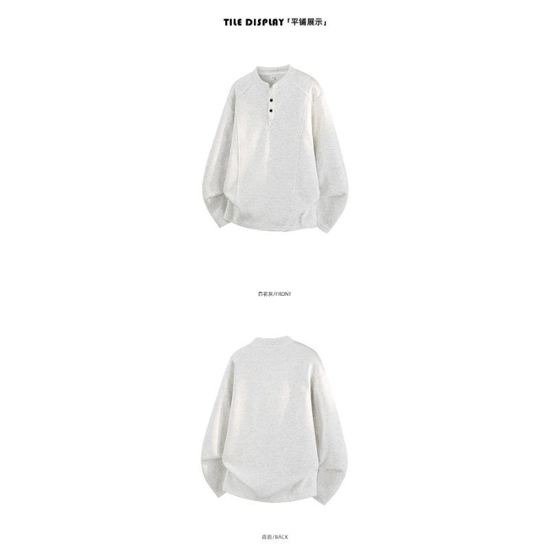 Vintage Locker Geschnitten Langarm Unisex Sweatshirt Einfach Vielseitig