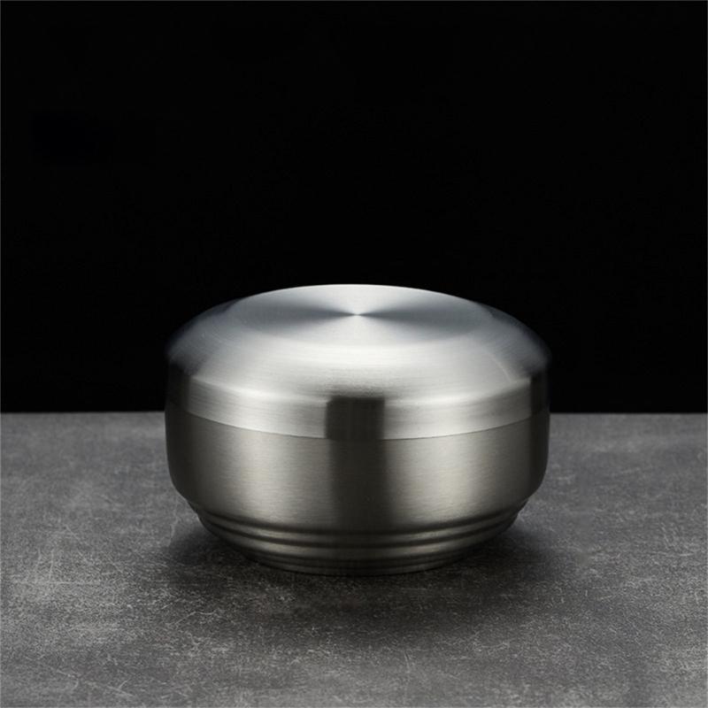 304 Stainless Steel Thermal Rice Container with Cover Double Walled Soup Bowl For Hot Meals Office Lunch Food Tray