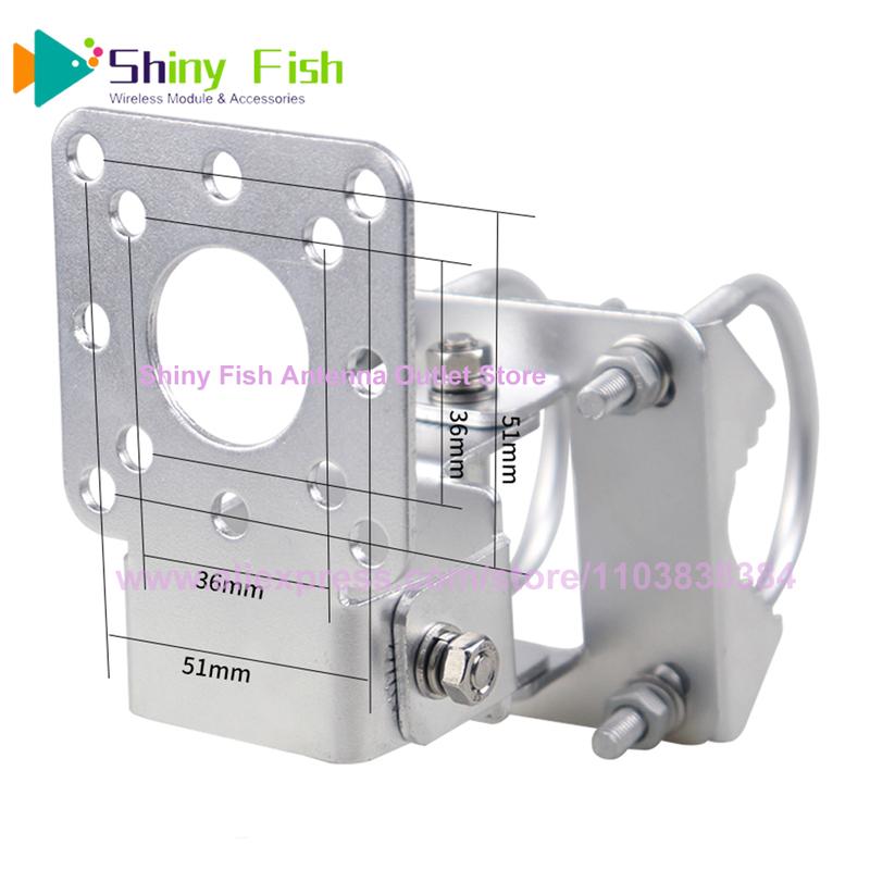 AP Bridge Antenna Clamp Clip Hoop Fixed Mount Bracket Wall Multi Function Fixture Pole Holder Adjustable Angle Iron Plated