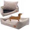 SOFA Soft Bed for Small Dogs 70x55x18 Ukory GREY-BEIGE