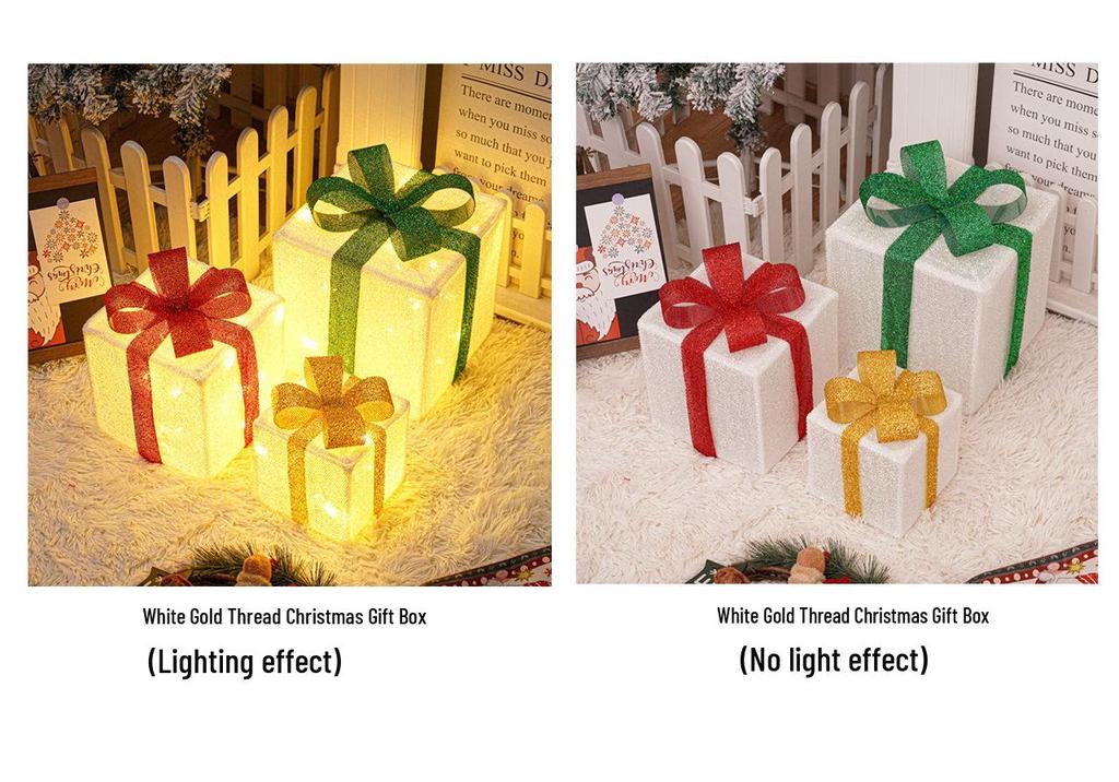 Christmas LED String Lights Gift Set: 3-Piece Decoration for Festive Party Atmosphere