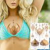 Golden Turtle Anchor Temporary Tattoo For Women Adult Realistic Compass Flower Fake Tattoo Sticker Washable Body Art Tatoo Decal