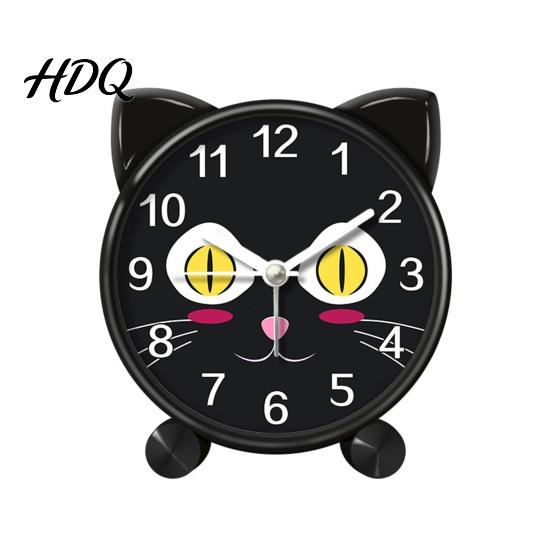 Toddler Alarm Clock Cartoon Animal for Students Non-Ticking Quiet Movement Students Clock Battery Operated Desk Home Bedroom Childrens