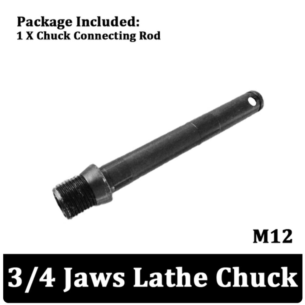 Z011 3 Jaws Lathe Chuck Kit Manual Self-Centering Mini Drill Chuck M12 Connection Rod for Grinding Milling Turning Machine Parts