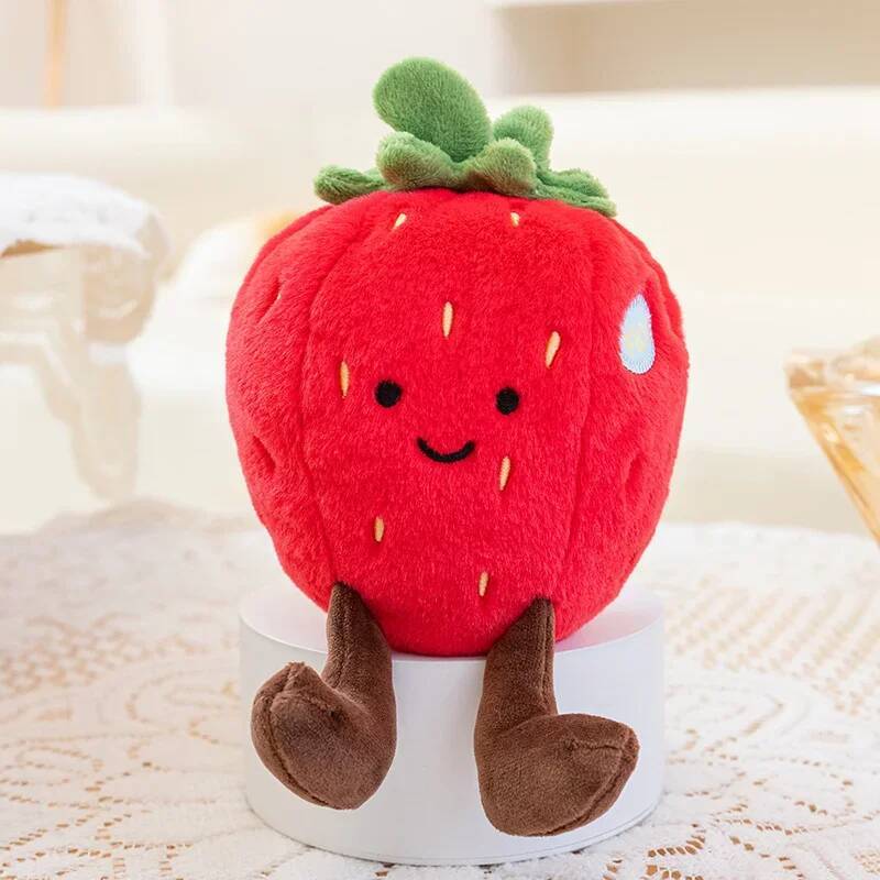 10 Styles Mini Fruit Plush Toys Watermelon Orange Apple Durian Banana Strawberry Toys Lively Cute Cartoon Fruit Kawaii Decor