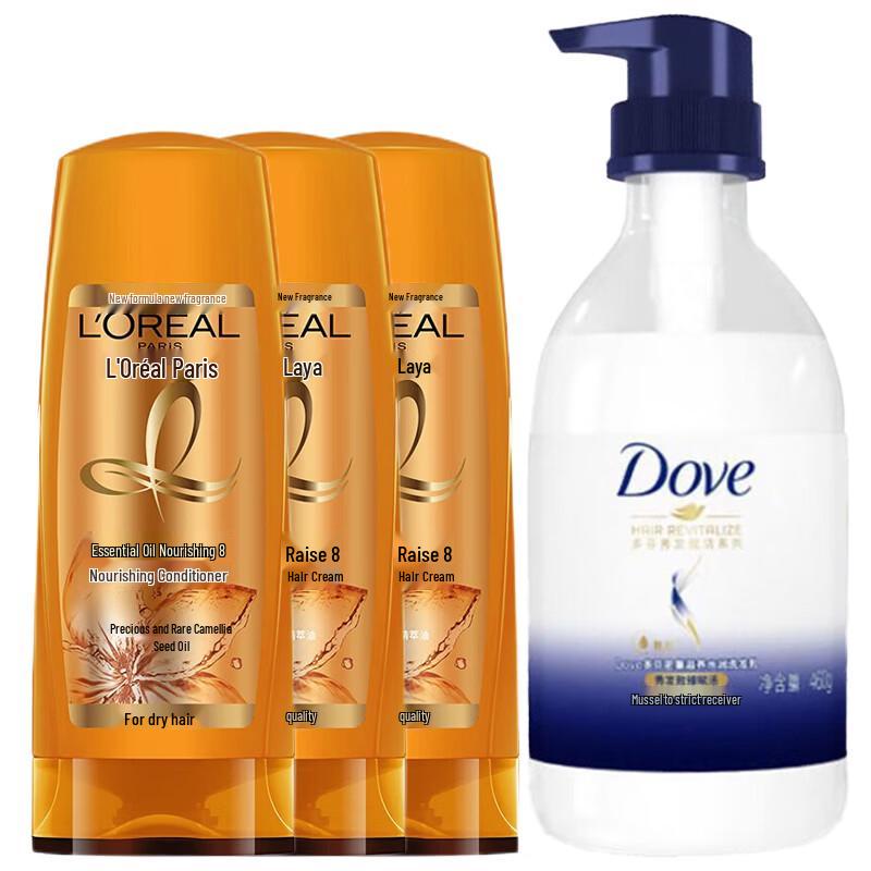 Dove Nourishing Body Wash & L Oreal Hair Conditioner Bundle
