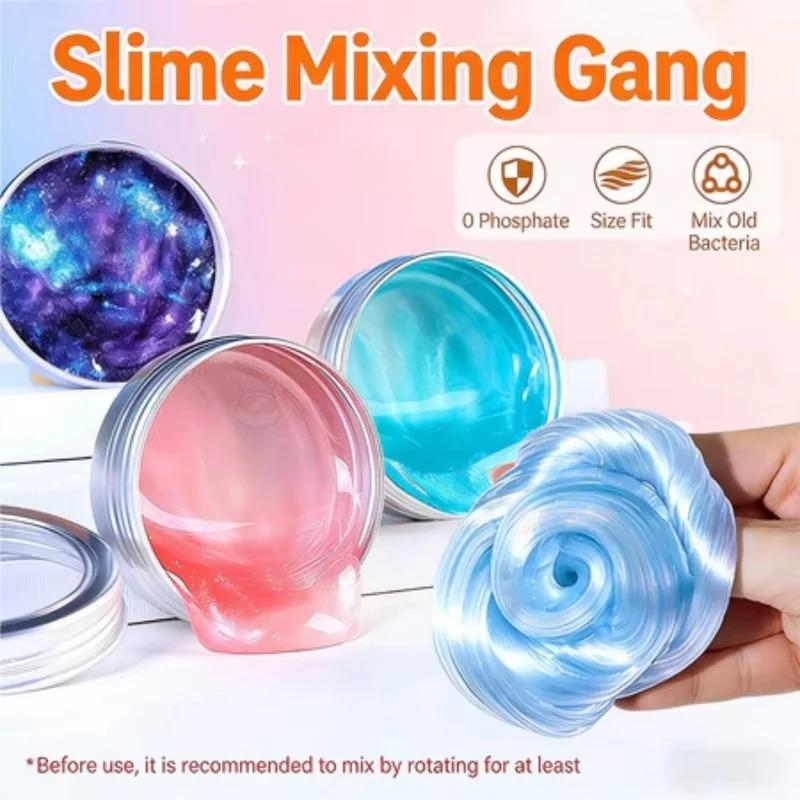 Spielzeug Bunte nicht-newtonsche Flüssigkeit Dekompression für Kinder Transparent Elastisch Maßstabsverhältnis Modellierknete Ungiftig Kreatives DIY Montage Basteln