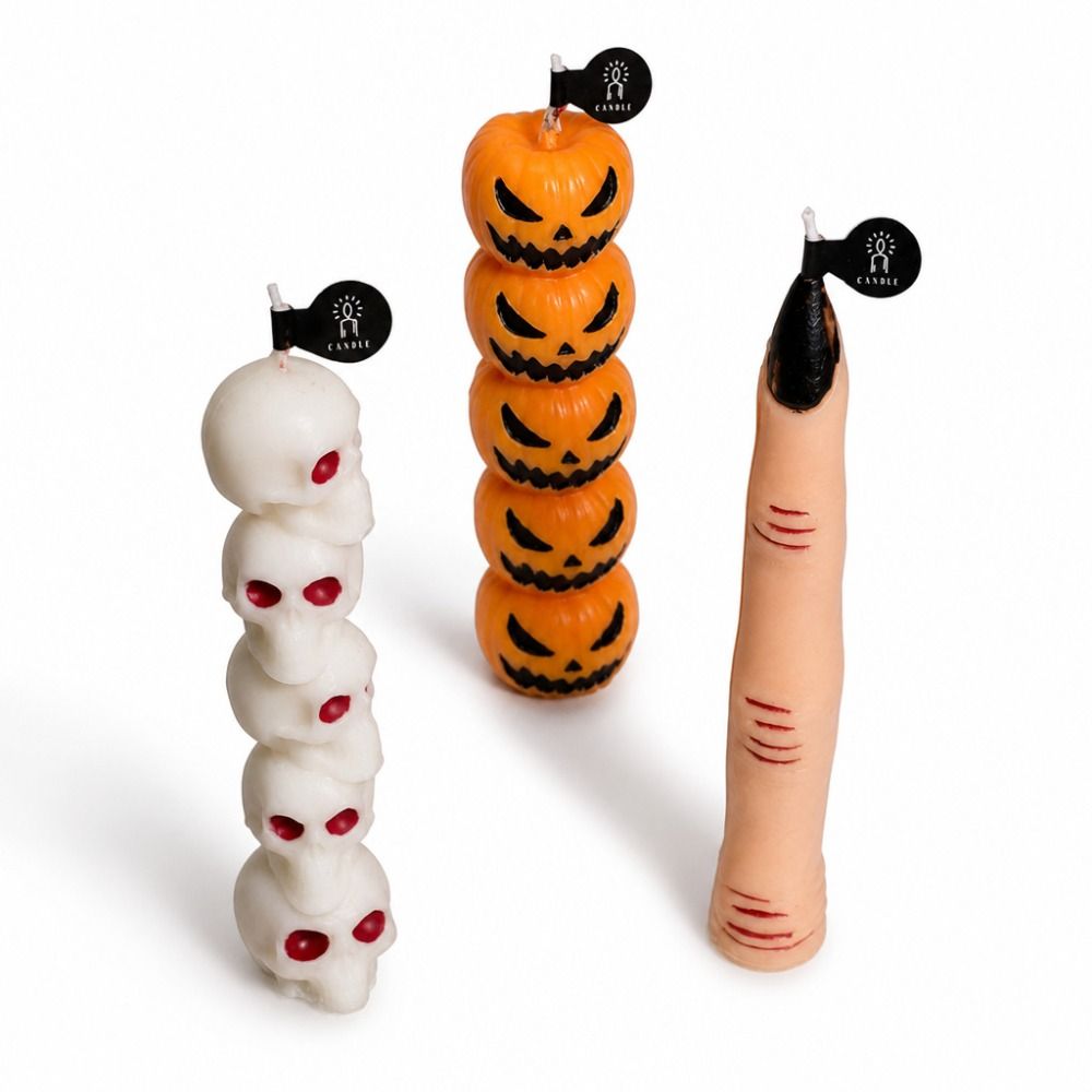 Multi-Style Silicone Molds Stackable Pillar Candle Molds Crafts Broken Finger Molds Fondant Decor