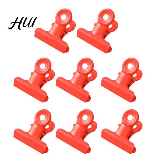 Paper Clamp Metal Clip 8PCS Binder Clips Round Tail Safety Design Stable Clamping Fresh Color Force Macaron Rust Resistant Office School Supplies
