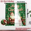 2D Flat Printing  JIT 2pcs   Curtains (Without Rod) Festive Cheer Fashionable Chic Curtains Machine Washable Fabric Curtains