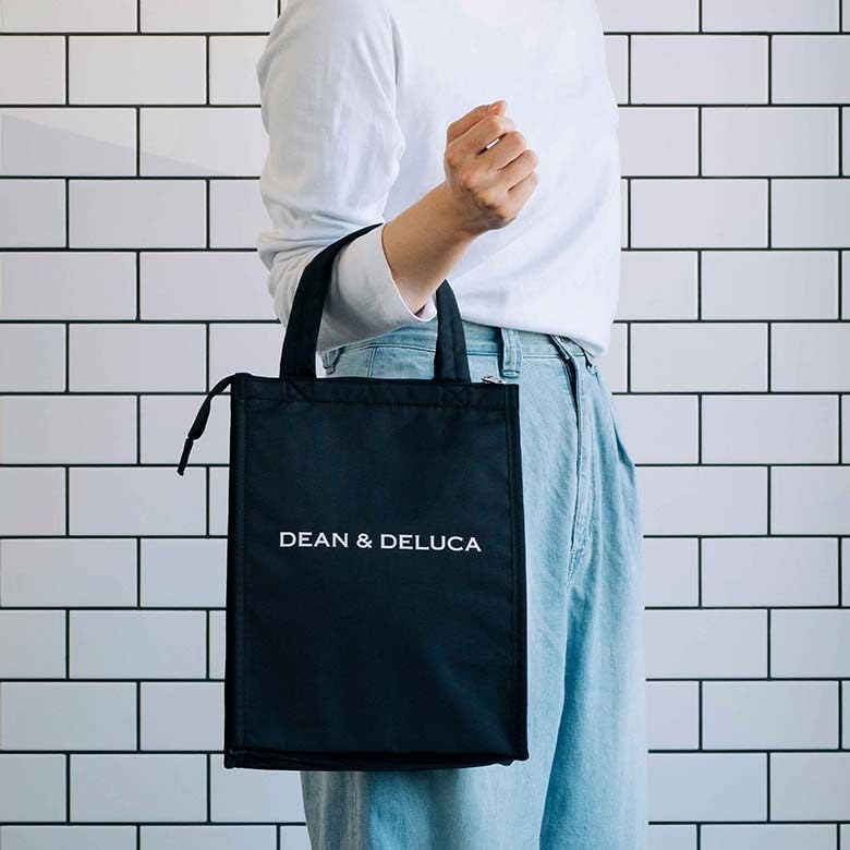 DEAN & DELUCA Three-Tier Small Box and Cooler Bag, Black, Medium Set
