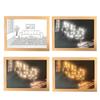 INS Deco Led Light Painting USB Plug Dimming Wall Artwork Table Lamp Gift Indoor Sunlight Window Wooden Photo Night Luminous