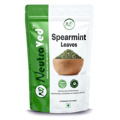NeutraVed Spearmint Leaf Tea - 70g | Spearmint Loose Leaf Tea | May Helps Reduce Stress & Improve Memory | Reusable Stand-Up Pouch Food Grade Material