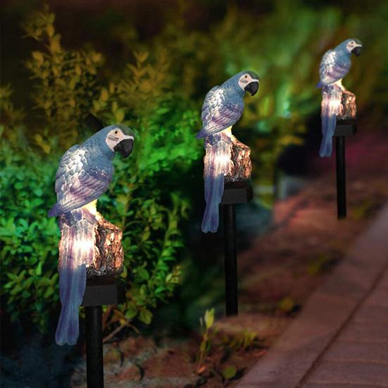LED Parrot Lamp Lawn Light Energy-Saving Auto On/Off Outdoor Waterproof Solar Powered Garden Landscape Lamp