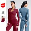 Stand Collar Slim Fit Yoga Jacket - Women's Long Sleeve Zipper Running & Cycling Top