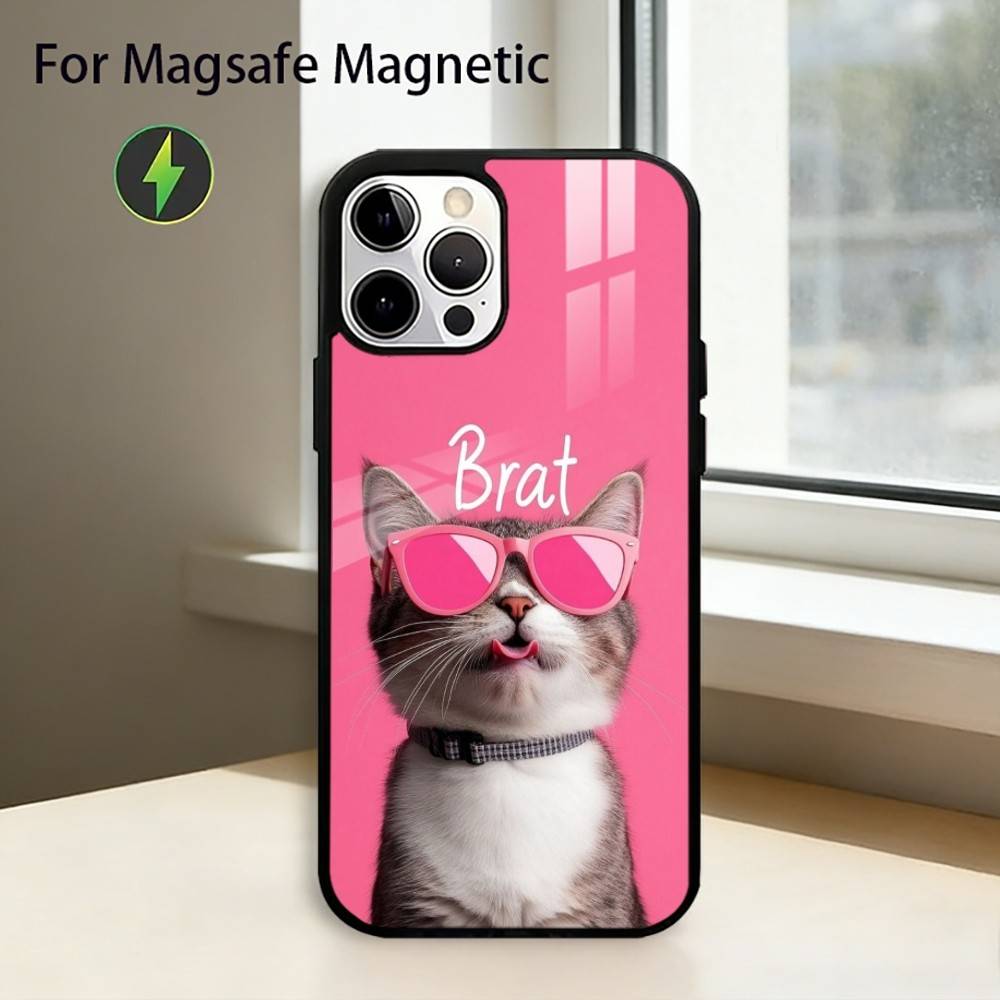 Aesthetic Cat Portraits Phone Case For iPhone17,16,15,14,13,12,11 Plus,Pro Magnetic with Magsafe Wireless Charging