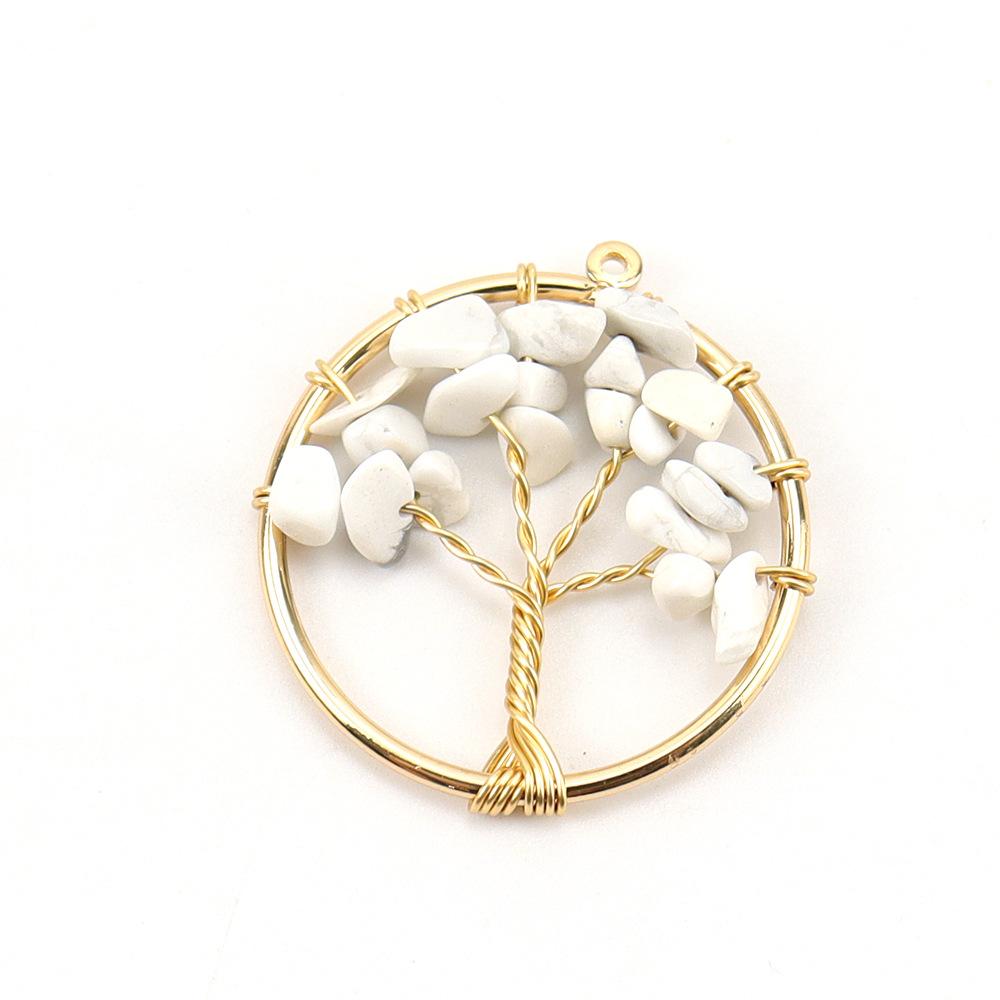 3Cm Tree Of Life Pendant Natural Crystal Gravel Fortune Tree Necklace Accessories N114