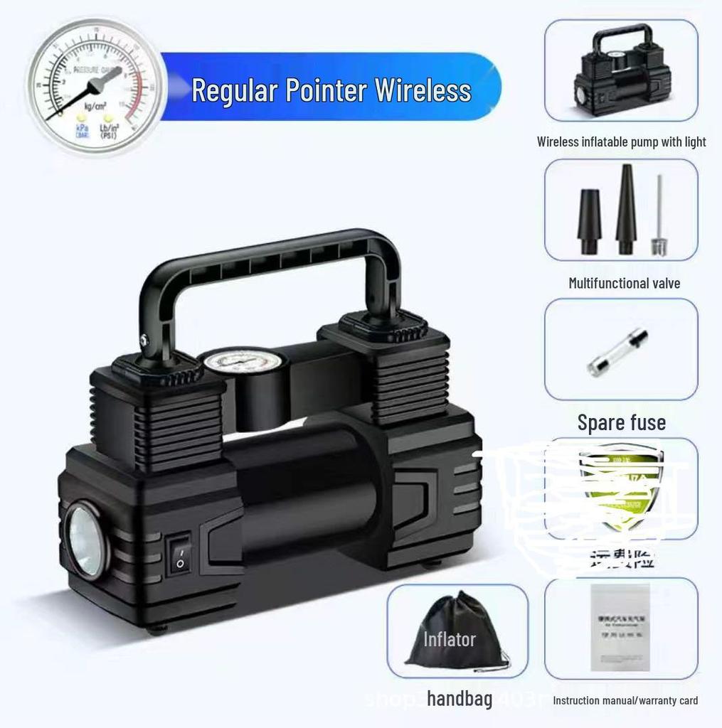 Wireless Smart Car Air Pump with Digital Display - 12V Portable Tire Inflator