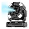 24000mAh Large Capacity Camping Fan Mist Fan 300ml Large Capacity Tank 2 Stages Spraying Mode Up To 80 Hours Continuous Use 4 Stages Air Flow
