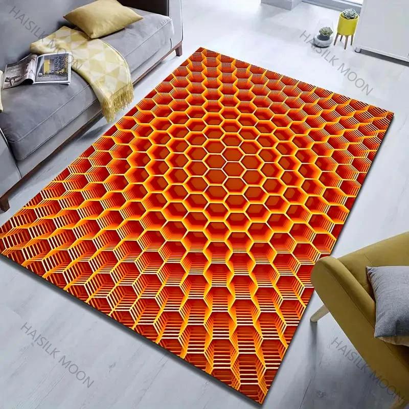 1PC Hexagonal Honeycomb Pattern Carpet for Bedroom Living Room Bedside Sofa Floor Mat Modern Home Decor Rug Next Day Shipping