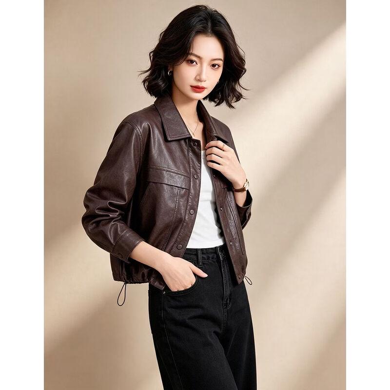 EST+II Retro Cool Lapel Zipper Short Jacket
