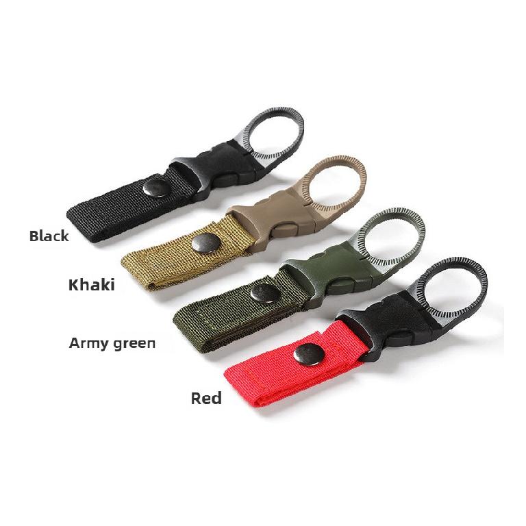 Webbing Water Bottle Holder Climbing Carabiner Belt Backpack Hanger Hooks Clip Multifunction Water Bottle Nylon Buckle Hook Clip 4
