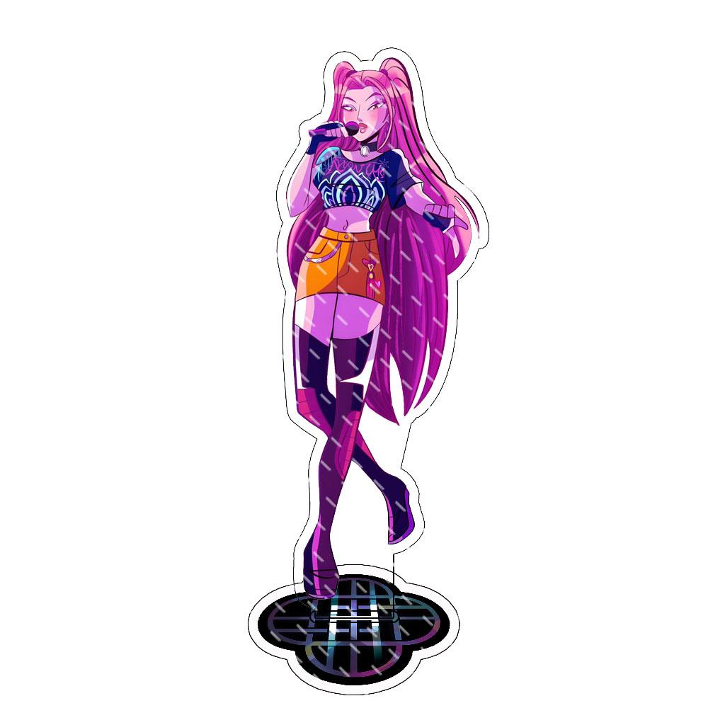 Anime KPop Demon Hunters Figure Acrylic Stand Model Rumi Mira Zoey Birthday Tabletop Decoration Christmas Fans Gifts 15cm