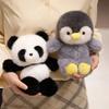 6 Styles Cartoon Running Animal Plush Toys Panda Penguin Rabbit Elephant Doll Cuddly Lively Companion Doll Funny Kids Gift