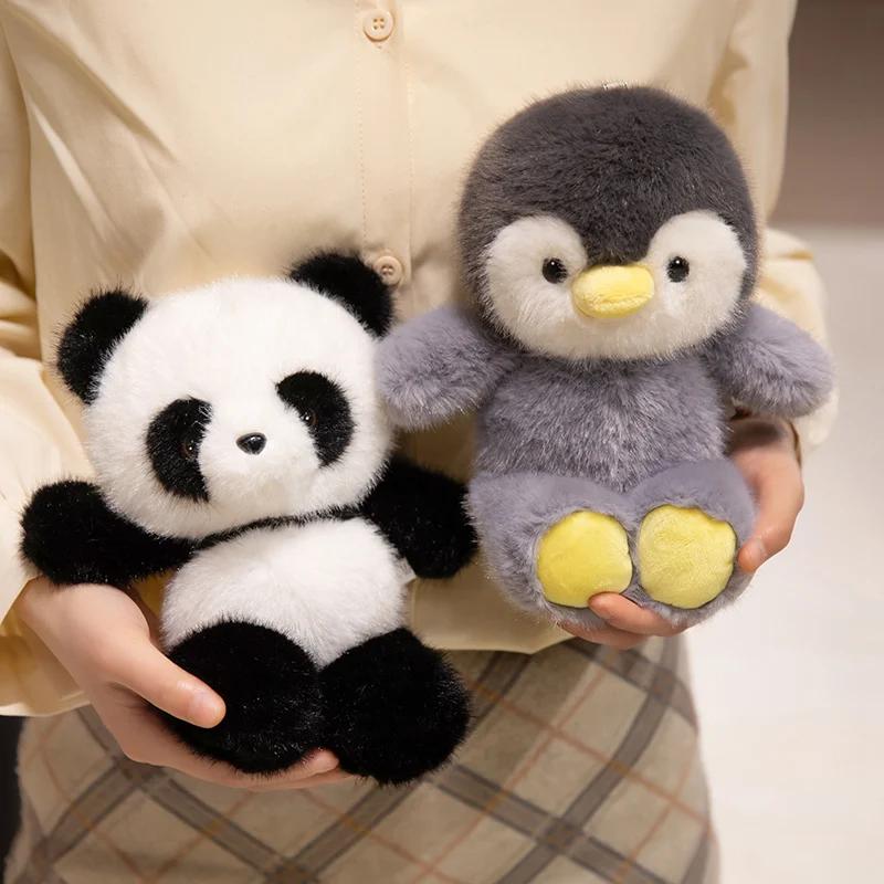 6 Styles Cartoon Running Animal Plush Toys Panda Penguin Rabbit Elephant Doll Cuddly Lively Companion Doll Funny Kids Gift