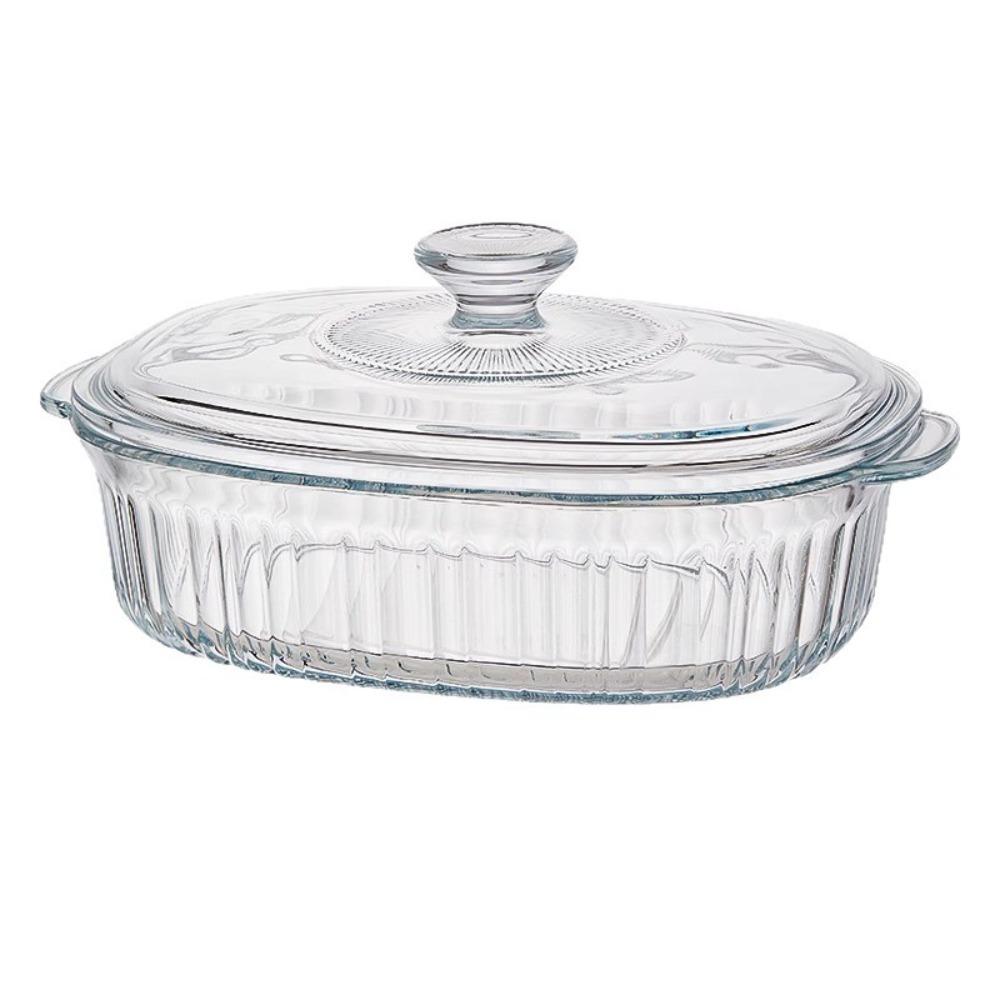 Microwave Safe Glass Baking Dishes Heat-Resistant Salad Tray Lasagna Baking Pan Brownie 1800 ML