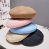 Summer Beret Hats For Women Flat Cap Knit 100% Cotton Hats Lady Girl Berets Hat Bone Female Tocas Painter Hat sun cap