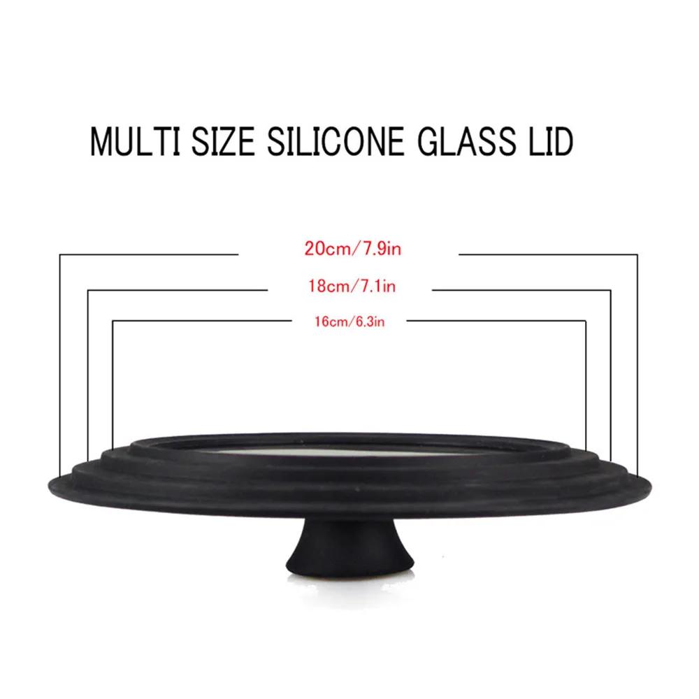 Food Silicone Pot Handle Lid Stove Protector Cover Tempered Glass Pan Non-stick Cookware Caps Kitchen Kitchenware Accessories