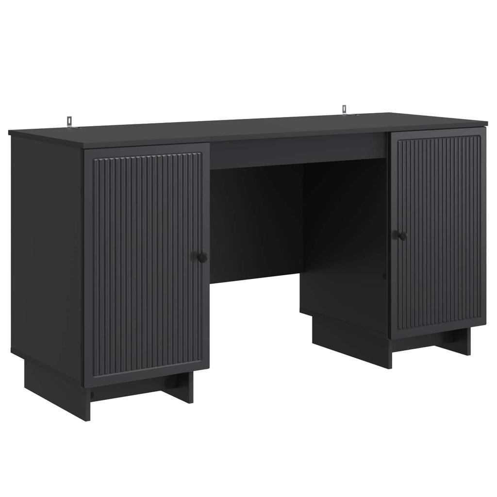 Desk Black Particleboard 142.5 x 50 x 75 cm