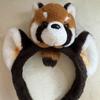 Lovely Stuffed Raccoon Headband for Women Face Washing Birthday Party Gathering Headpiece School Event Hair Accessory