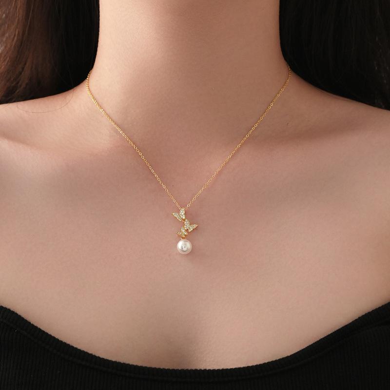 Red Agate Lock Necklace, Light Luxury New Style, Niche Design, Collarbone Chain