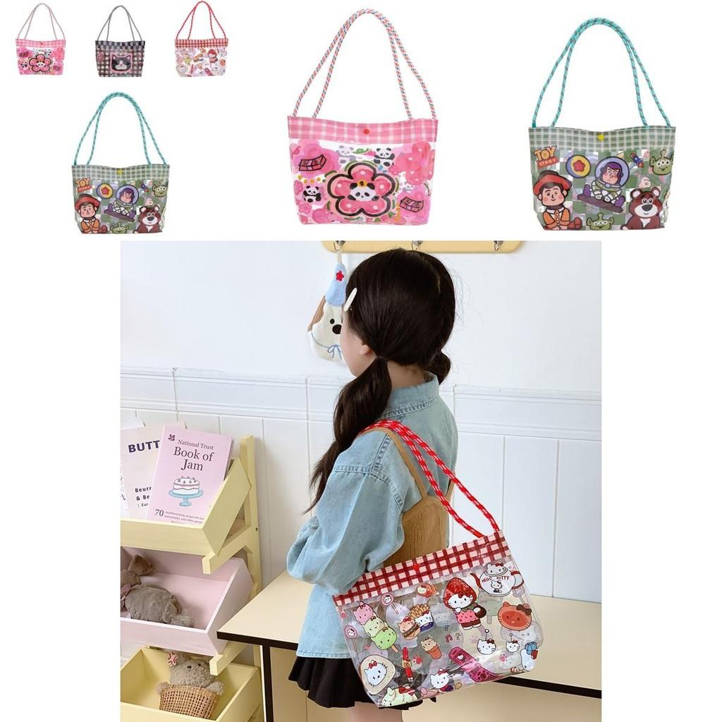 Hello Kitty Pvc Beach Bag For Kids Lightweight Cartoon Travel Organizer For Children