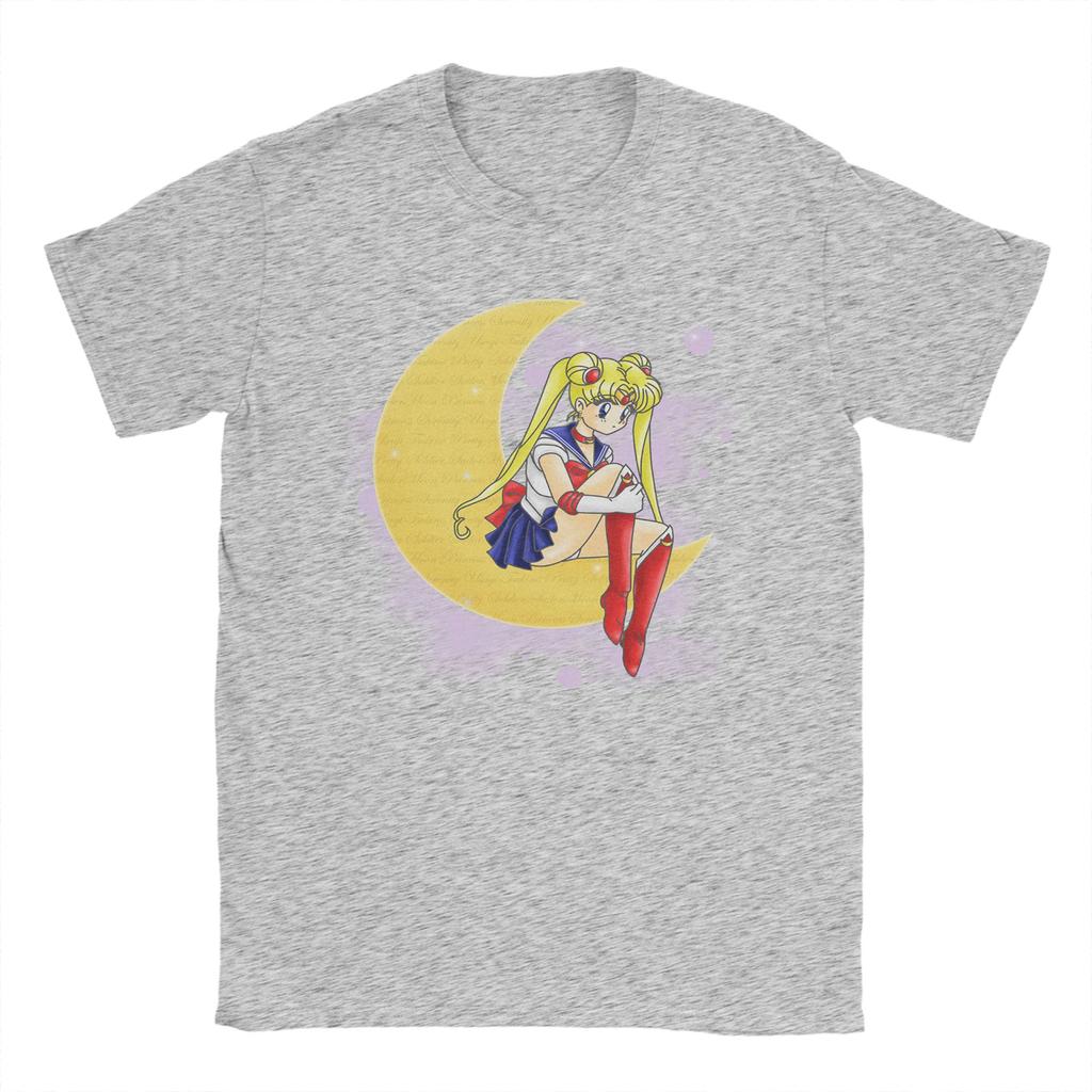 Sailors Moons T Shirts for Men Cotton Funny TShirt Round Collar  Tees Short Sleeve Tops 6XL