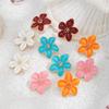 Chic Multi-color Enamel Flower Stud Earrings: Fashionable Alloy with Floral Drop Oil Design