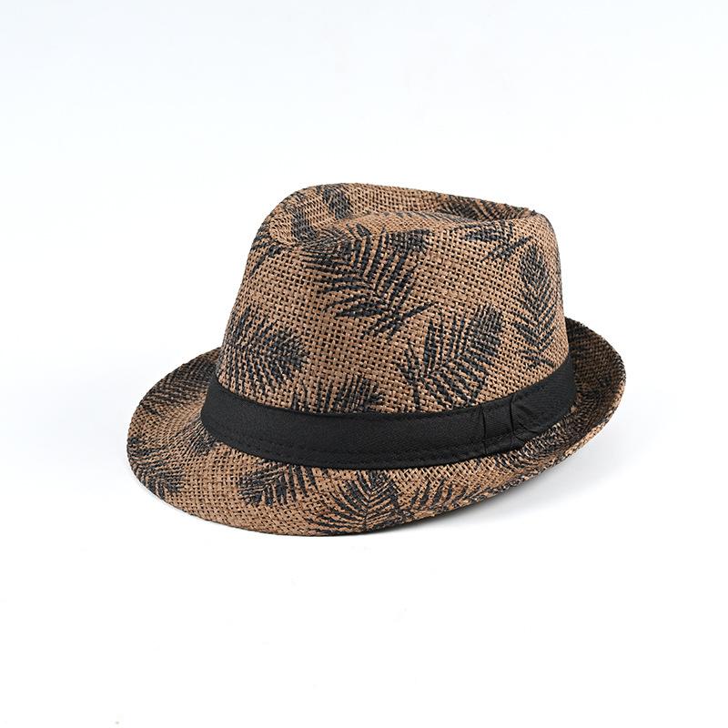 Hat Beach Wind Travel Sun Hat British Summer Female Print Papyrus Jazz Hat Breathable Sun Protection