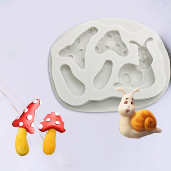 Φόρμα Κέικ Yousheng Σιλικόνη Τροφίμων Ανθεκτική στη Θερμότητα Μανιτάρι Σαλιγκάρια Φόρμα Φοντάν Εργαλείο Διακόσμησης Κέικ Κουζινικά Είδη