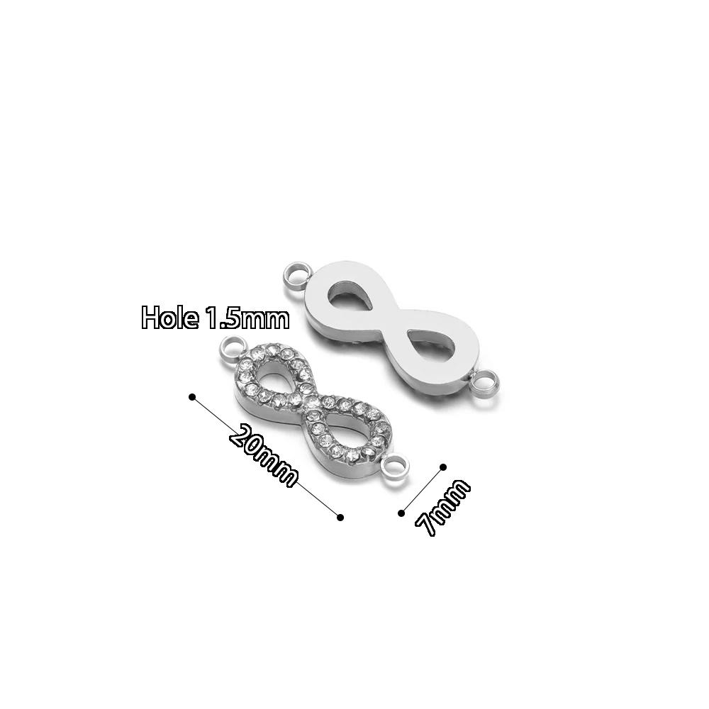 

5pcs Stainless Steel Enamel Heart Zircon Charms Cross Pendant for DIY Exquisite Women Necklace Earrings Making Jewelry Findings