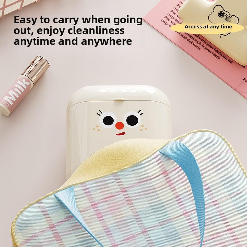 1PCS Multifunctional Data Cable Storage Box Portable Charger Lipstick Dust-proof Box Portable Mini Storage Box with Cover