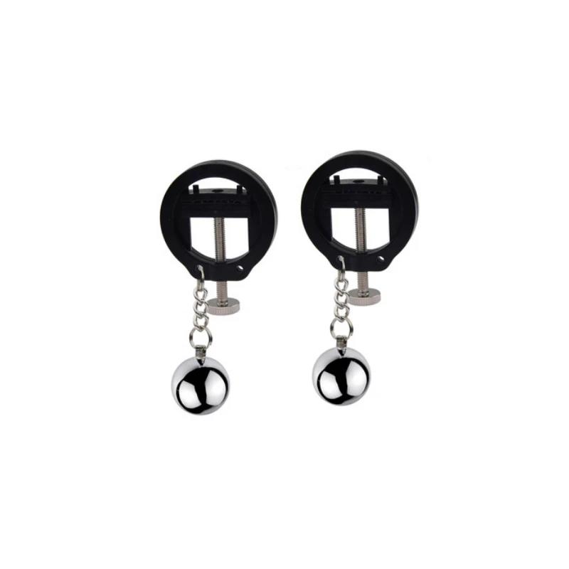 BDSM Bondage Sex Nipple Clamp Stainless Steel Breast Clamp Clips Metal Nipple Shaking Clamps Breast Clip Sex Slaves Sex Shop 18+