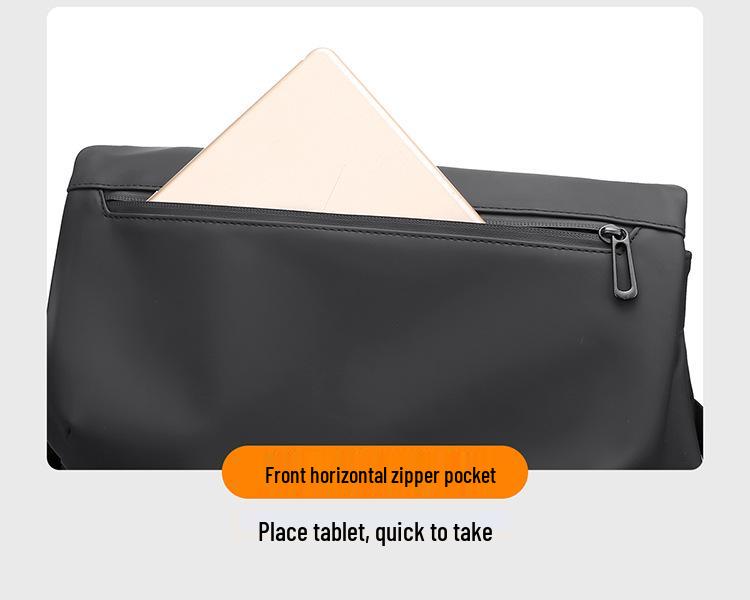 Men's Water-Resistant Casual Backpack - Large Capacity, Double Pocket, Multifunctional, Lightweight Fashion Laptop Bag