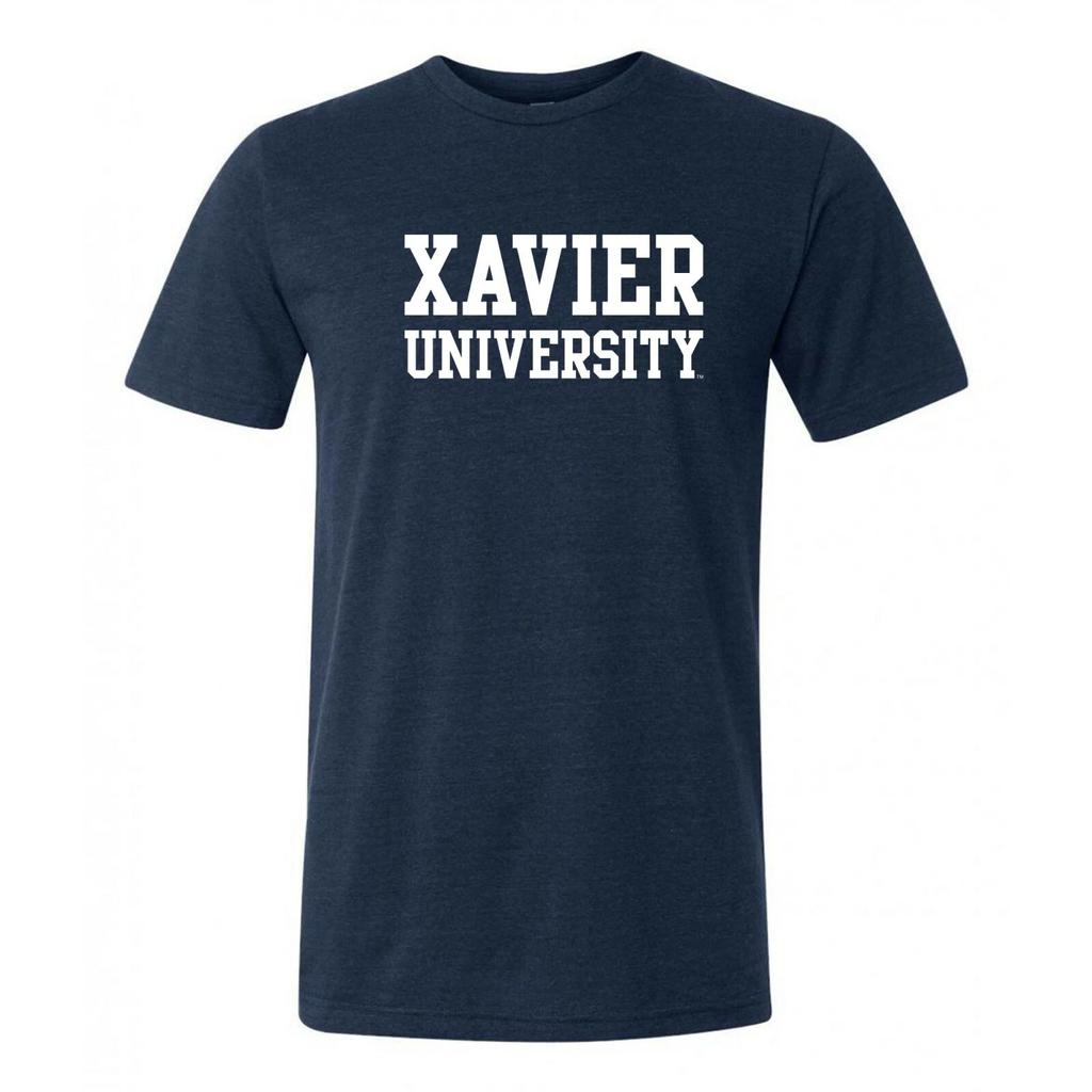 Xavier Musketeers Basic Block Triblend T-Shirt - Solid Navy