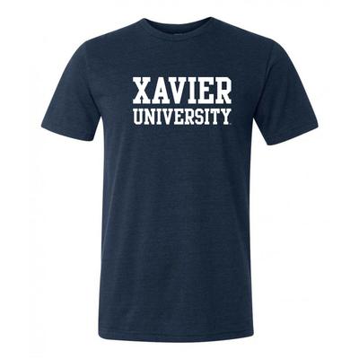Xavier Musketeers Basic Block Triblend T-Shirt - Solid Navy