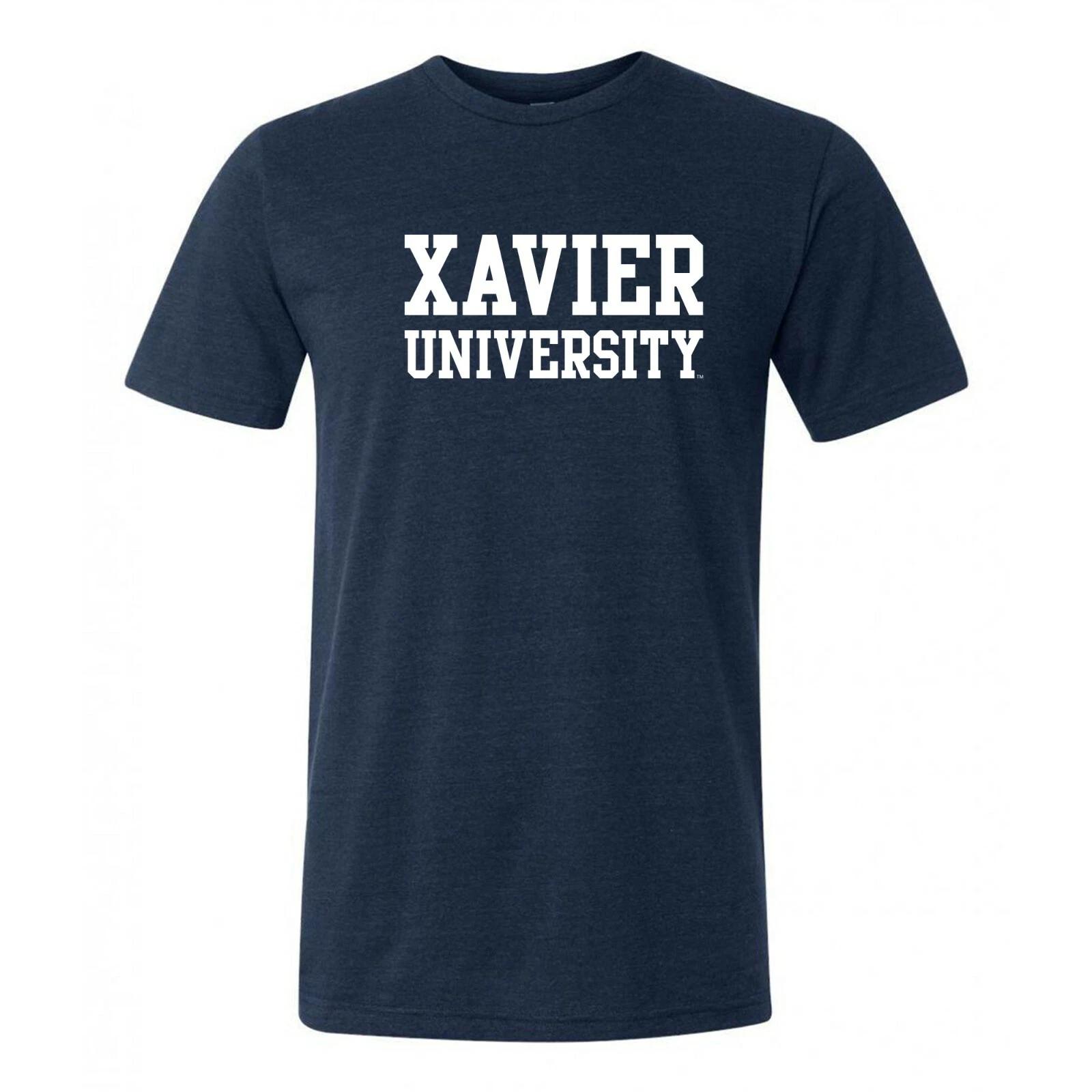 Xavier Musketeers Basic Block Triblend T-Shirt - Solid Navy S