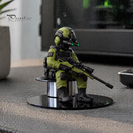 Military Soldier Figurine 3D Printed Desktop Figurine, Model, Miniature Hobbyist Gift Ornament for Home Office Car Decor And Lovers Collectible