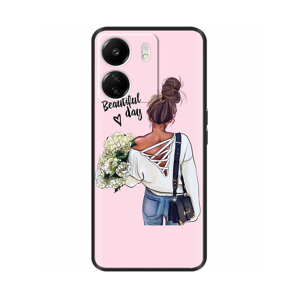 Case For Poco C65 Case 6.74" Black Soft Silicone Cover For POCO C65 C 65 PocoC65 Coque For Xiaomi Poco C65 Phone Cases Fundas