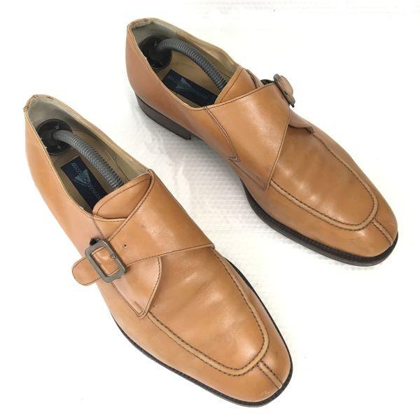 

Made in Italy Massimo Germani Leather McKay Method Monk Strap U Tip Moc Brown Size 46 27.5-28.0 Business Dress Shoes